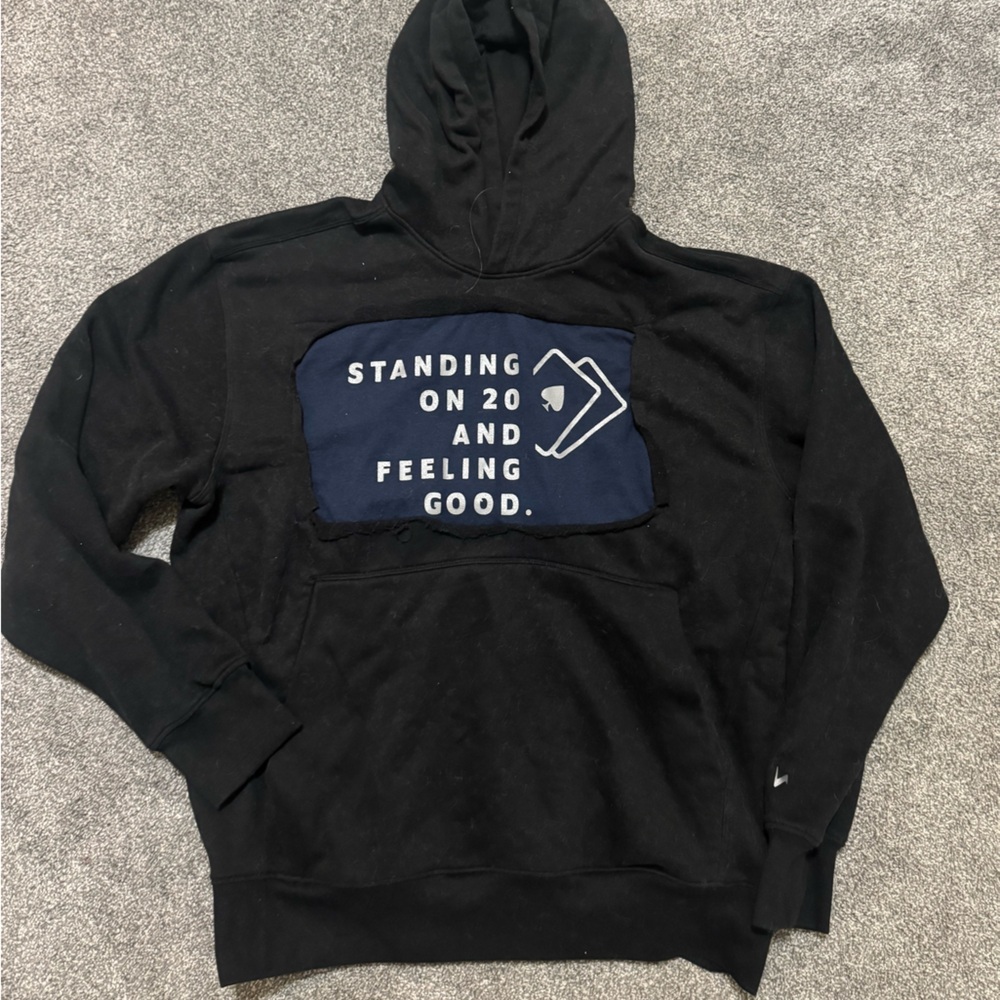 Black Hoodie with Graphic Print
